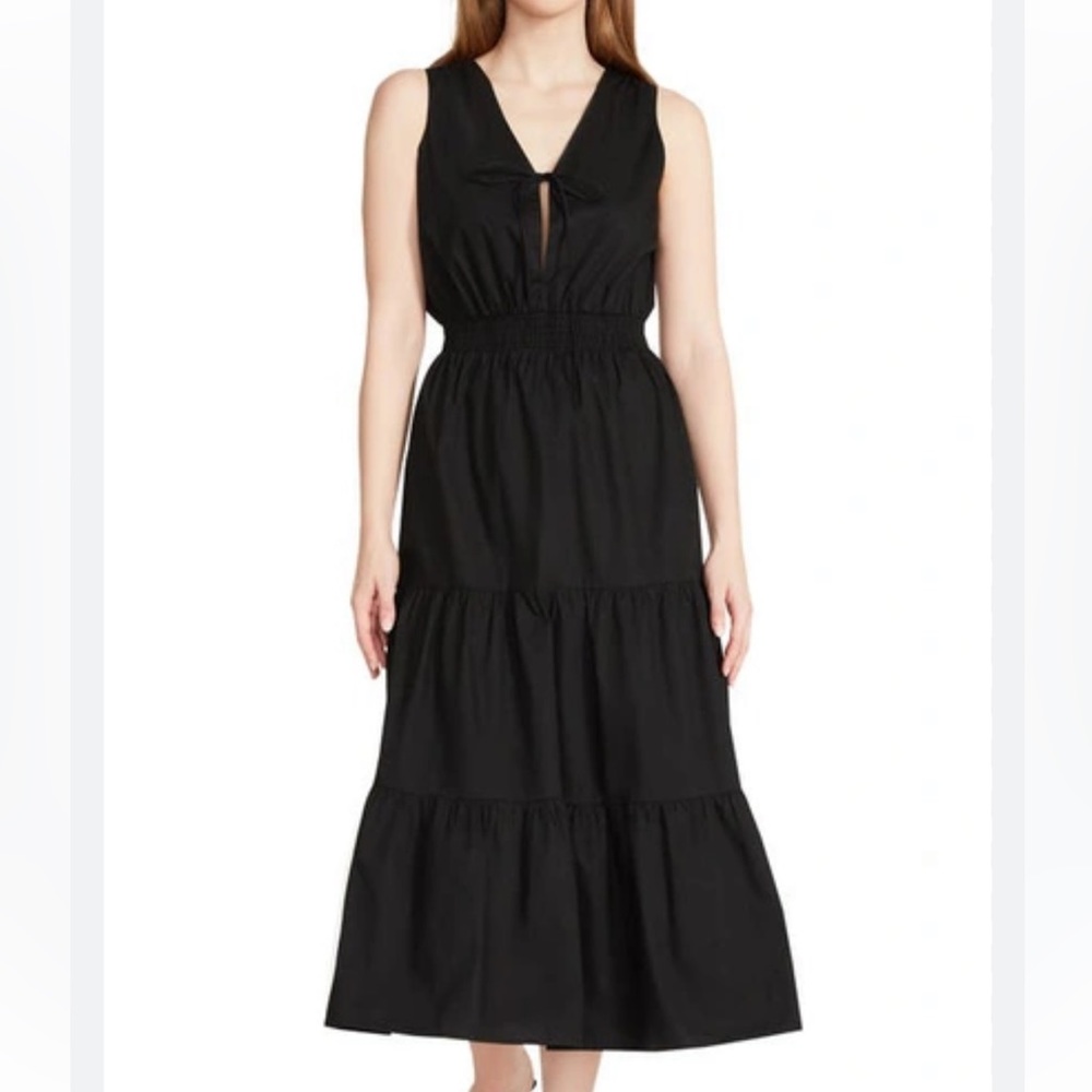 NWOT Steve Madden Tie Front Cotton Midi Dress Womens Medium